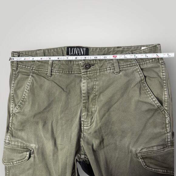 Lovant Men’s Patchwork Cargo Pants Wide Leg  Deconstructed Y2K Style - Picture 9 of 11